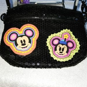 Authentic Disney Parks Sequin Mickey & Minnie Bag